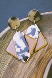 Square Acetate Drop Earrings